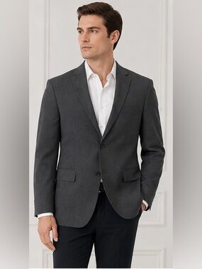Haggar H26 Slim Fit Gray Sport Coat Blazer 36S NWT